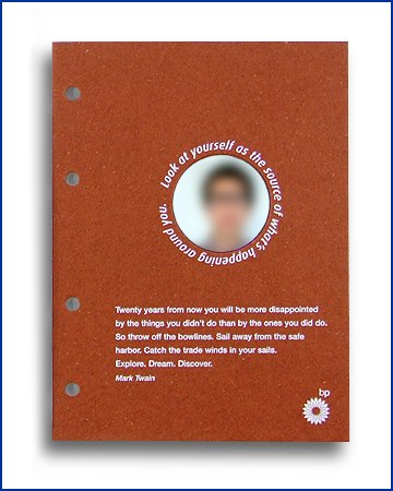 recycled and recyclable beermat printed for BP