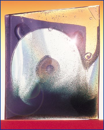 Plastic CD/dvd case with a gel and sand filled cover