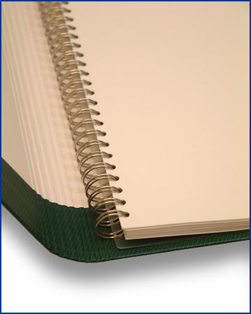 hidden wire binder open showing wiro binding