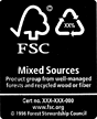 FSC mixed source recycled label 