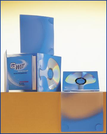 g wizz dvd and  cd holders on printed polypro