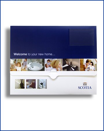 Home pack for Scotia, printed in full colour made from polypro
