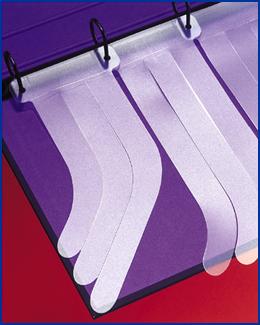 finger dividers, in frosted fit in binders as dividers