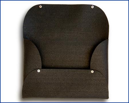 wallet made from recycled rubber tryes