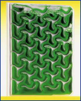 green liquid gel cover on ring binder