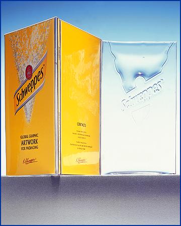 liquid filled cover of schwepps promotional pack