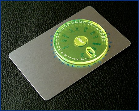 liteyear metal and edgelit perspex calendar