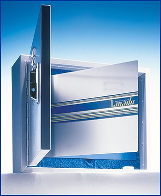 Locker open. One of a kind presentation locker with promotional booklet inside.