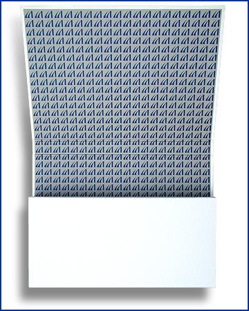 hard back wallet, open showing  litho printed cover paper