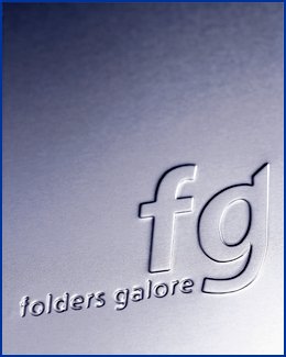 new metal folder embossed and debossed detail