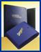 foil blocking on blue folders and wallets
