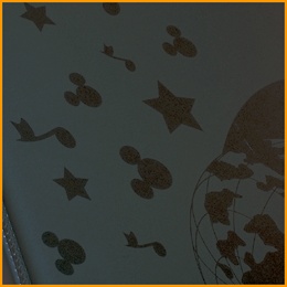 varnish on back pvc for disney