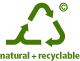 natural and recyclable