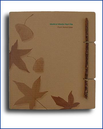 natural recycled and recyclable folder made from twigs and paper