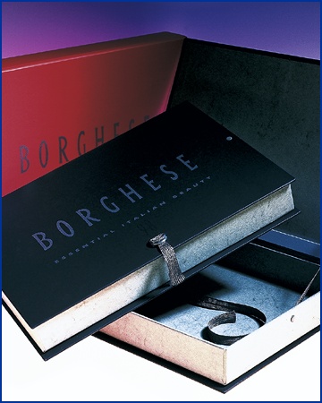 book cloth,ribbons, clasps and matt lamination a4 box style folder